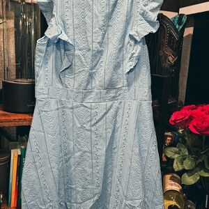 Light Blue Eyelet Dress
